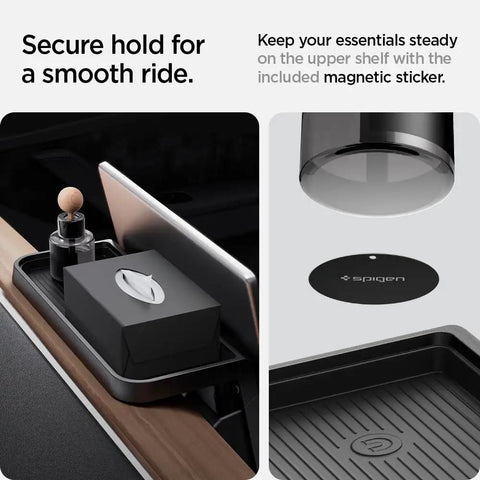Under Screen Storage Organizer For Tesla Model Y And Model 3 Premium TPU And PC Build Space Saving Tray With Two Shelves