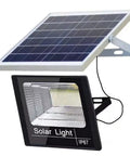 KUSOLE Outdoor Solar floodlight with a solar panel, waterproof rating IP67, integrated design, and LED lights.