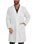Unisex Lab Coat With Long Sleeves White Medical Coat For Work And Cosplay 3 Pockets Size XL Comfortable Breathable Sixty Five Percent Polyester