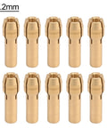Set of 10 Top Tier 4 Sets Mini Drill Collet Brass Chucks Adapter Rotary Tool 4.2mm Shank, durable and secure clamping.