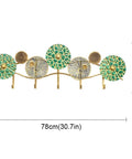Built Like A Tank Wall Mount Coat Rack Featuring Curved Round Hooks 78cmx26cm in colorful design for entryway storage.