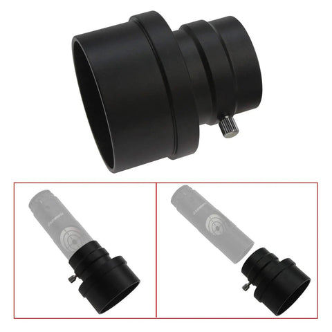 Heavy Duty Two Inch To One Point Two Five Inch Telescope Focuser Adapter For Laser Collimator Alignment Built From Rock Solid Anodized Aluminum.