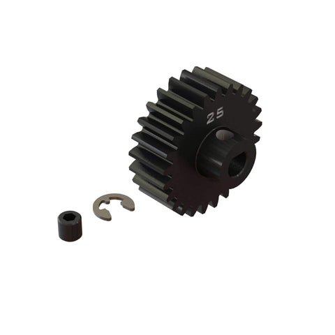 Pinion Gear 25T HD Mod1 Safe D5 for RC Cars ARA310972 with steel wide tooth profile and 5mm shaft fitting