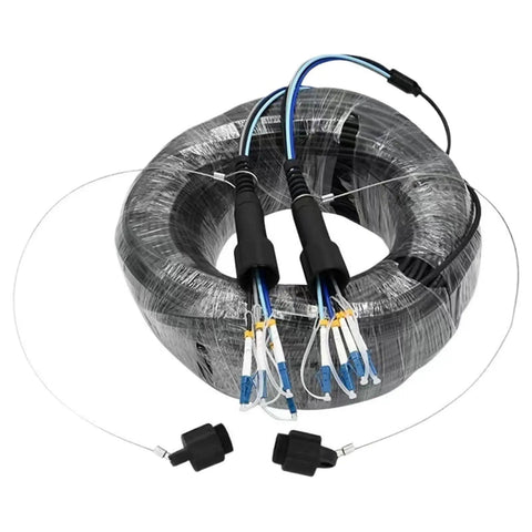 Built Like A Beast 300 Meter Single Mode Outdoor Fiber Optic Patch Cord With Sc To Sc Connectors using four core TPU cable rolled for installation.
