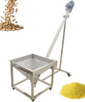 Inclined Screw Conveyor Feeder For Powders And Granules, 441 To 661 Lb Per Hour Capacity, Stainless Steel Construction, 1100W 220V