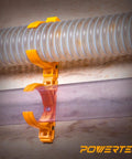 Open Style Dust Collection Pipe And Hose Hangers With Multi Mounting Options For Two And A Half Inch Ducting And Hoses
