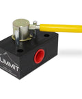 Three Way Hydraulic Diverter Valve With Rotary Selector For High Pressure Systems, 20 GPM Flow, 5000 PSI Rating, SAE 3/4-16 Ports, Closed Center, Beefy Heavy Duty Build For Industrial Fluid Control