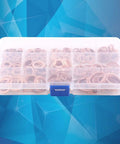 Killer Copper Flat Washers 280 Pcs Set 12 Sizes Screws Bolts Fasteners Storage Case, M5-M20 in clear organizer