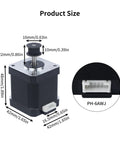 Replacement Z Axis NEMA 17 Stepper Motor 42x48mm For K1 Max 2024 Version 1.8 Degree 1A With 20 Tooth Gear Without Cable dimensions