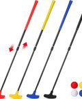 Two Way Mini Golf Putter Set Four Pack With Adjustable Length Includes Four Balls Right Or Left Handed Golf Putters Multicolor Kit