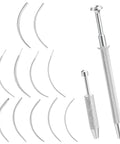 13 Piece Piercing Ball Grabber Tool Set for Easy Jewelry Changes Includes Tapered Piercing Tapers and Flat Back Earring Applicator