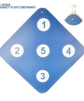 Blue Fencing Training Target For Saber Foil And Epee With Five Bullseyes, Self Training Sword Target, Wall Mount Home Gym Gear