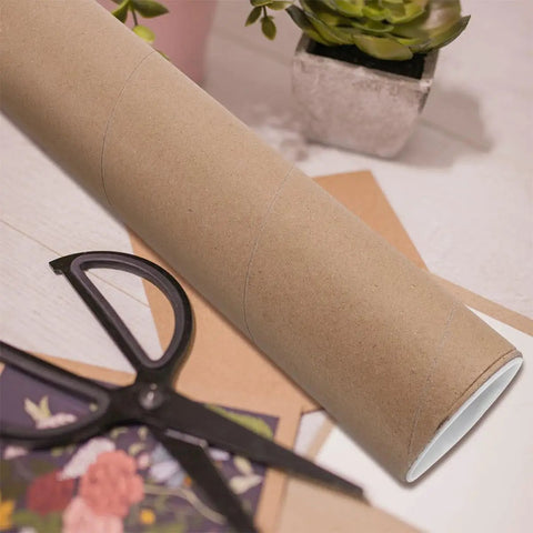 Kraft Paper Mailing Tubes With Caps 6.5 Cm Inner Diameter 33 Cm Length 3 Mm Thick Cardboard Poster Tubes for Blueprints