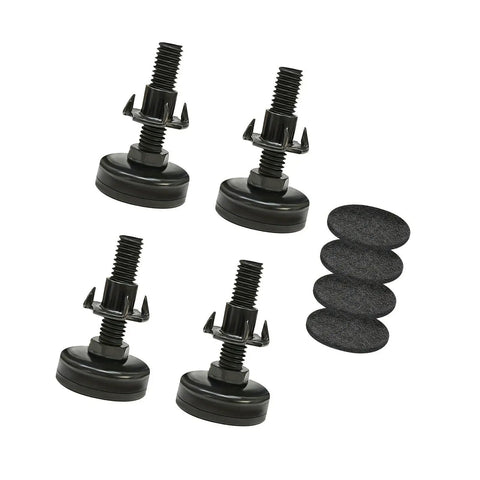 4 Pack Leveling Feet With Grip Base For Furniture Heavy Duty Steel T Nut Adjustable Height Feet For Cabinets Tables Desks Countertops And Bathroom Vanities Rock Solid No Wobble Easy Height Adjustment shown with felt pads