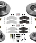 Heavy Duty Carbon Disc Brake Rotors And Brake Pads Replacement Parts For Dodge Ram 2500 2009 To 2018 with hardware