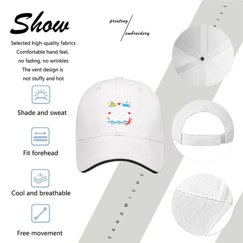 White Washed Cotton Adjustable Cap For Women Lightweight Relaxed Fit Dad Hat Breathable Golf Style Sun Protection Casual Chill Outdoor Summer Hat With Adjustable Strap Keeps You Cool On Hot Days