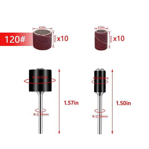 Kick Your Rotary Tool Game Up With This 29-Piece HSS Multi Drill Bit Kit Including Precision Cutting Guide And Router Attachment For Electric Grinders Sandpaper Combo Accessories sandpaper bits in various sizes.