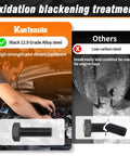 Comparison of Black 12.9 Grade Alloy Steel and Low-Carbon Steel, highlighting Pro Grade 12.9 Bolts and Nuts Set, 472-Piece M6 M8 Hex Bolt Nut Kit.