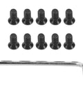 Electric Scooter Front Shock Absorber Screws Kit with Allen Wrench and Hex Key Stainless Steel Flat Head Screws in Black
