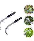 Two Piece Manganese Weeding Sickle With Comfy Grip For Gardening And Agriculture Use Sharp Blades For Efficient Harvesting And Weeding