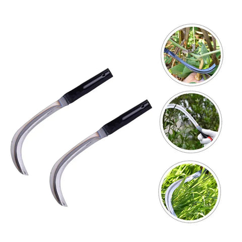 Two Piece Manganese Weeding Sickle With Comfy Grip For Gardening And Agriculture Use Sharp Blades For Efficient Harvesting And Weeding