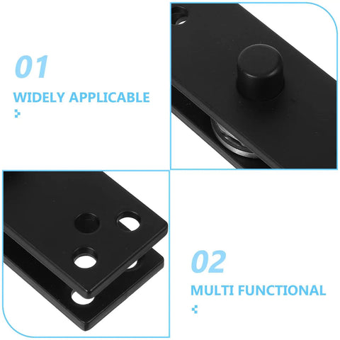 Heavy Duty Stainless Steel Hidden Door Hinges With 360 Degree Pivot, close-up of black pivot hinge showing multifunctional feature.