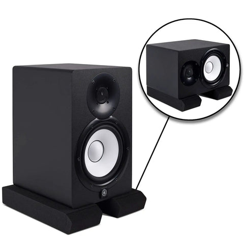 Studio Monitor Isolation Pads For Home Studios, Heavy Duty Acoustic Foam Cushions That Cut Vibration And Rattle with speaker