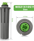 Dishwasher Flood Switch Assembly WD21X10519 Replacement shown with dimensions 5.4x1.75 inches, gray and green design.