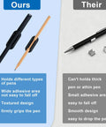 Comparison of 10 Pack Adhesive Pencil Holders For Desk And Wall Silicone Flexible Pen Organizer versus other pen holders, showing advantages.
