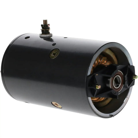 Drop-In Liftgate Hydraulic Pump Motor 12V CCW For Tailgate Power Unit With Slotted Shaft in heavy-duty black casing