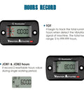 Digital Vibration Hour Meter For Gear Maintenance With Built In Sensor No Wiring Needed 3 Adjustable Sensitivities Low Medium High Easy To Track Run Time And Calibrate Hours On Your Gear, LCD display