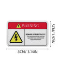 PVC Mechanical Safety Warning Stickers Set 10pcs High Visibility Danger Decals for electrical panel warning sign