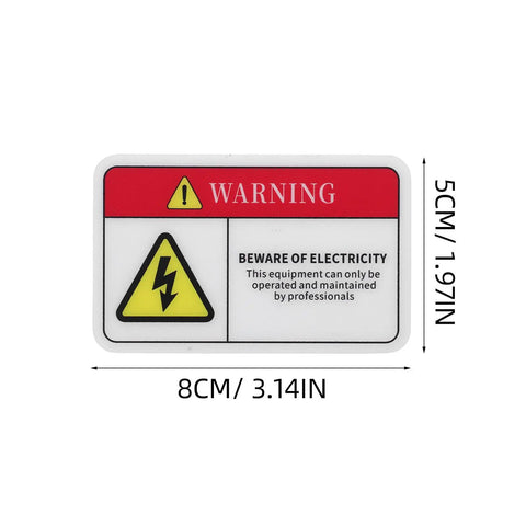 PVC Mechanical Safety Warning Stickers Set 10pcs High Visibility Danger Decals for electrical panel warning sign