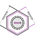 Diagram showing top-down view of Chrome Cone Seat Wheel Lock Set Of 4 M12x1.5 with dual 19mm and 21mm hex sizes.