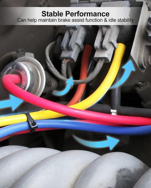 Ford 8mm Vacuum Line Kit For F150 1992 1996 5.0 5.8 V8 Engines 5 Piece Silicone Hose Replacement Set installed in engine bay