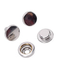 Copper Snap Fasteners Kit For Leather Craft Pro DIY Enthusiasts Eleven Millimeter Metal Buttons Heavy Duty Leather Repair Snaps Durable Solid Copper Construction Easy Install Leatherworking Supplies Long Lasting Performance, 11mm silver finish