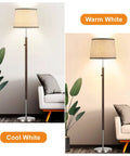 Drum Lampshades Set Of 2 Natural Linen Hand Crafted With Harp Holder Included For Easy Fit For Table And Floor Lamps Dope Cozy Modern Light In Any Room With Soft Diffused Glow And Timeless Style in Cool and Warm White Settings