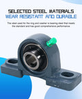 4 Pack Self Aligning Pillow Block Bearings With Three Quarter Inch Bore Mounted Pillow Block Units On Cast Iron Base Chrome Bearing