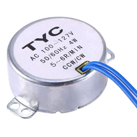 Two Pack Synchronous AC Motor 50 60 Hz 100 To 127 Volt 4 Watt 5 To 6 RPM CCW And CW for handcrafted projects