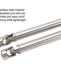 2 Pack Stainless Steel M4 RC Drive Shaft Set For 1/10 Scale Crawlers With Universal Brass Ball Ends And Six Tooth Spline