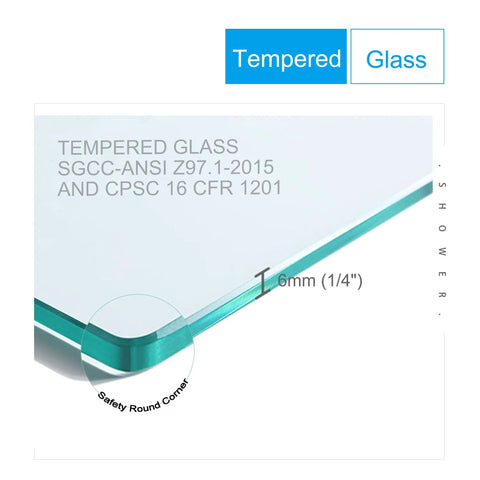 Rugged Chrome Shower Door Pivot Hinges For Outward Opening Enclosures, Adjustable 30 To 31 And 3 Eighths Inches, One Quarter Inch Tempered Glass, Built To Last 36,000 Open Close Cycles, Modern Aluminum Frame With Stainless Steel Handle 1/4 inch tempered glass corner
