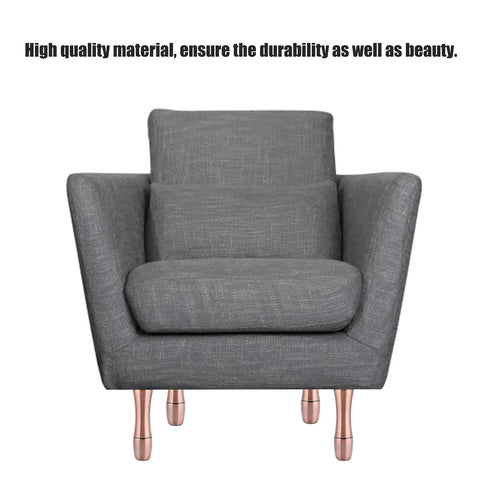 Gray sofa on Adjustable Height Furniture Leg Set Anti Slip Heavy Duty Aluminum Alloy Cabinet Sofa TV Feet Leveling Up To 10mm Red Bronze 150x45mm 246g