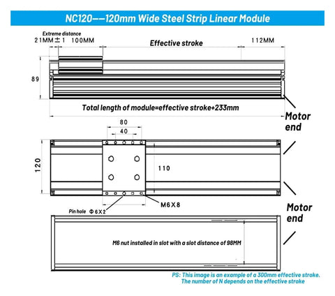 Technical drawing of Heavy Duty XYZ Linear Rail Stage And Sliding Table With SFU1605 Ball Screw Actuator And HGR15 Guide Rails.