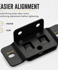 Sturdy No Wobble Heavy Duty L Shape Furniture Joint Brackets Kit With Screws black bracket with slotted fixing holes