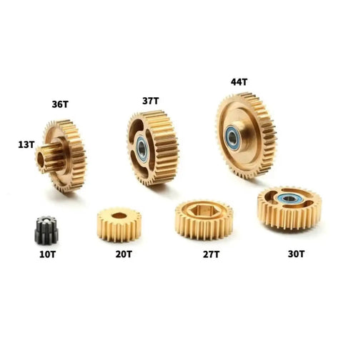 Gear Synchronizer Set For 1 To 14 Scale RC Tractor Trailer Trucks Upgrade Special Material For Beefed Up Torque Transfer And Seamless Power Between Motor And Transmission, 10T-44T gears