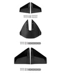 Hydrofoil Stabilizer For External Motors And Boat Drives, Built To Last Nylon PA66 Construction, Marine Hydrofoil Wing Set with screws