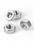 M4 stainless hex nuts, 304 stainless steel, bright finish, 4-pack for boats, dock, car