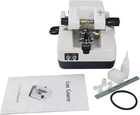 Automatic Optical Lens Groover For Eyeglasses With Iron Plating Panel 7 Depth Settings From 0 To 7mm 110V Grooving Machine with accessories
