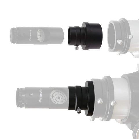 Heavy Duty Two Inch To One Point Two Five Inch Telescope Focuser Adapter For Laser Collimator Alignment built from anodized aluminum.