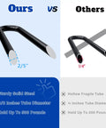 Comparison of sturdy 22 inch hairpin table legs set of 4 heavy duty black metal vs others, showing steel thickness and load capacity.